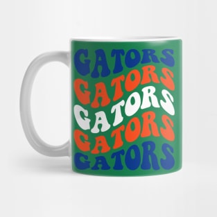 Florida Gators Football Wave Font Design Mug